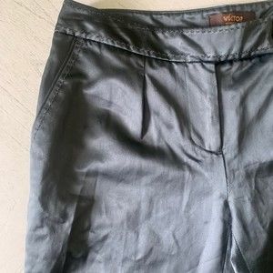 Victor Alfaro High Rise Pleated Pants Satin Evening Wide Leg Pant Size 4